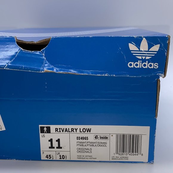 NEW Adidas Rivalry Low White Orange main image 7